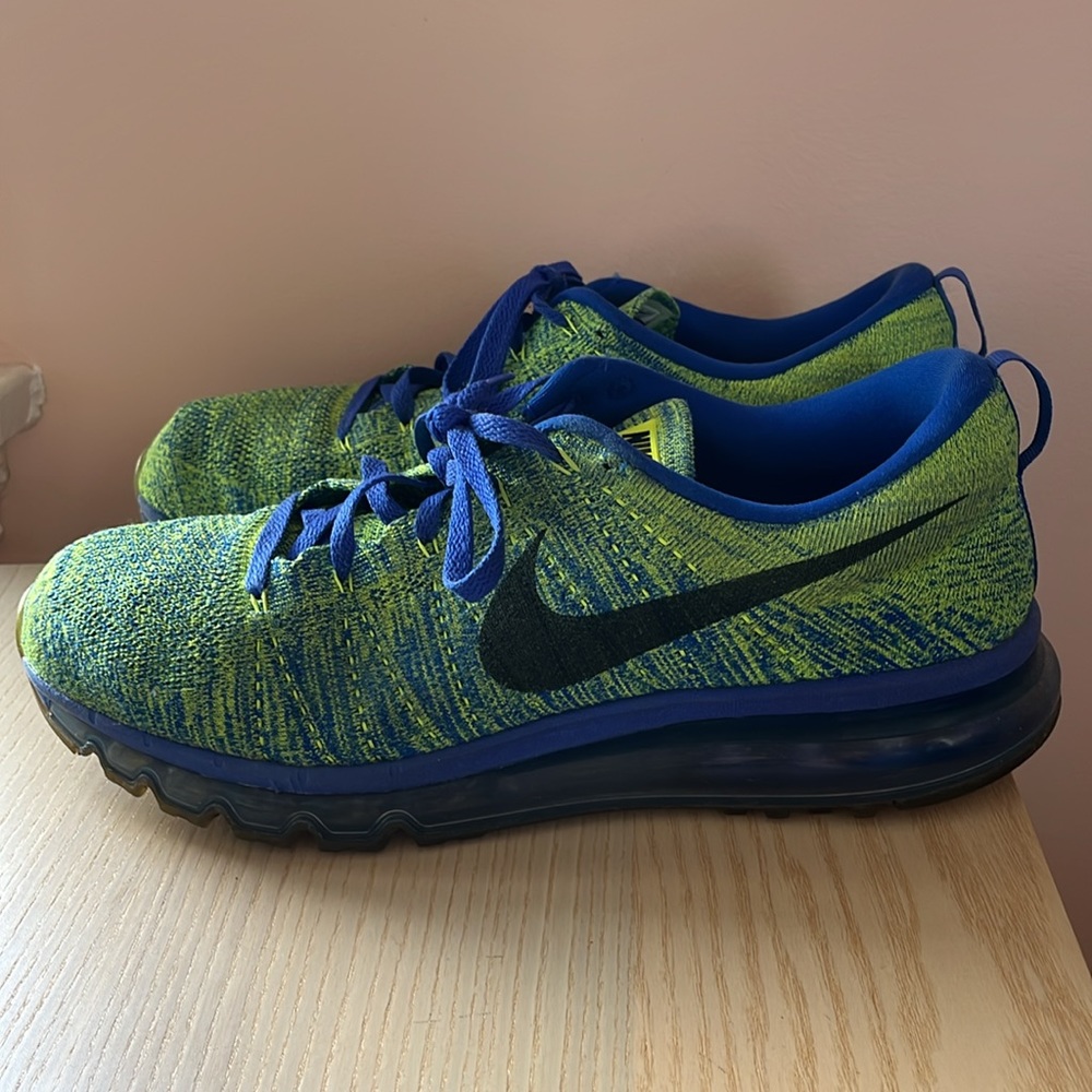 NIKE Flyknit Air Max Racer Blue Volt Mens 13 - Picture 4 of 10